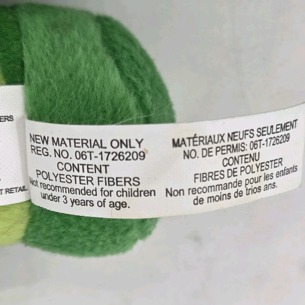 Yo Gabba Gabba Brobee Plush 2010 9" Stuffed Toy Green Striped - Picture 6 of 7